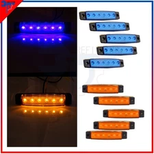 5x Yellow/Blue 6LED Side Marker Clearance Light Universal For Truck Lorry Van