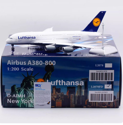 SQ Wings 1:200 L2078FD Lufthansa AIRBUS A380 Diecast Aircraft Jet Model D-AIMH