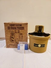 Vintage Sterling 165A Richmond Cedar 5 Quart Electric  Ice Cream Maker Freezer