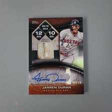 2025 Topps Real-Time Baseball Jarren Duran Certified Auto Game-Used Base /10