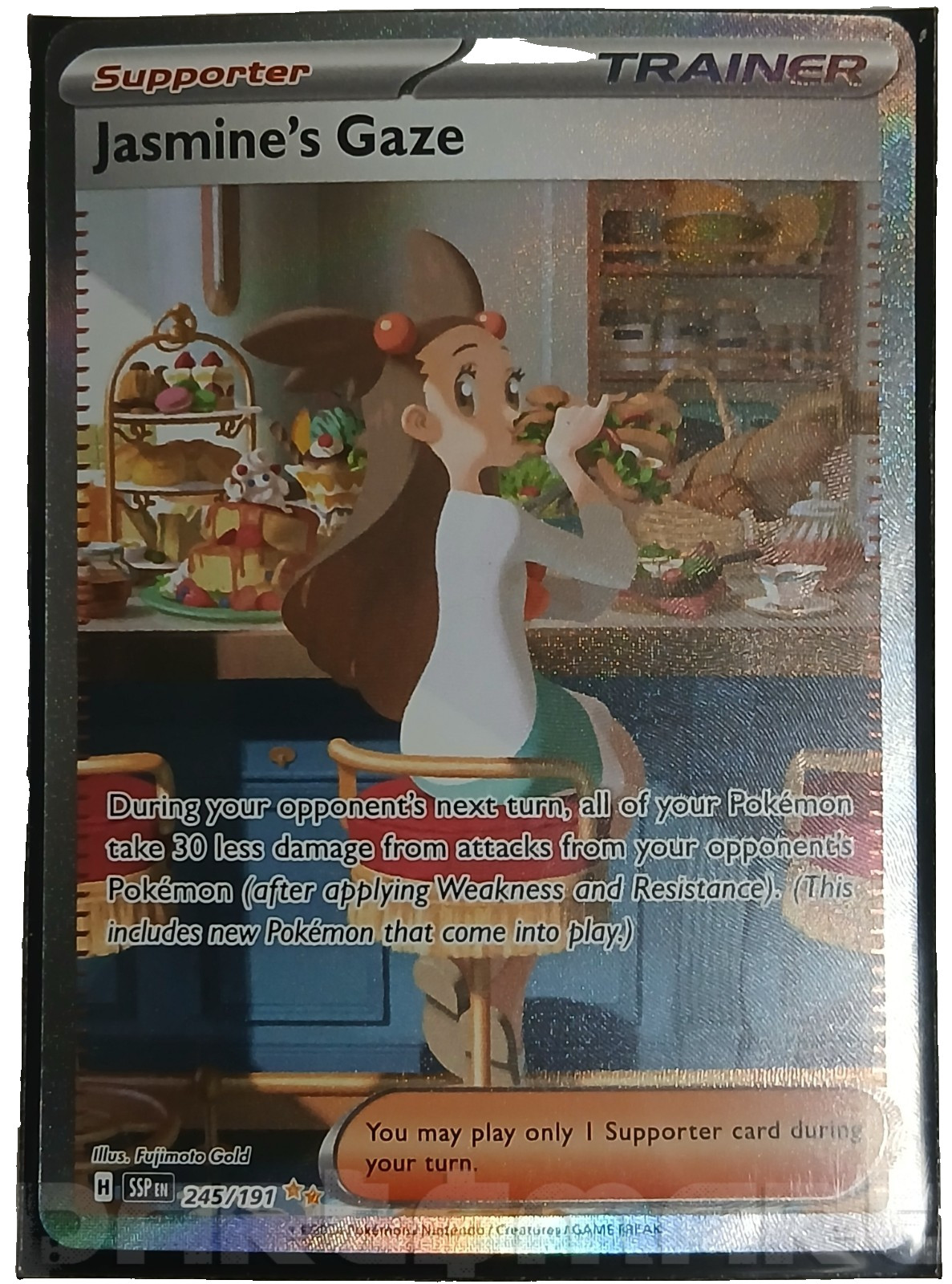 Pokémon TCG - Jasmine's Gaze Full Art Holo SIR - SV08: Surging Sparks #245/191