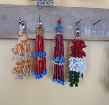 Vintage Beaded Kuchi Tribal Tassels Assortment of 4 19661 