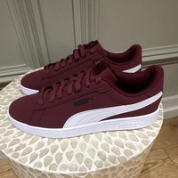 PUMA Smash Lace-Up Trainers Burgundy/White Men’s UK 9 EU 43 392336-20