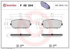 BREMBO Bremsbelagsatz Scheibenbremse PRIME P 49 044 für MAZDA FIAT ABARTH 124 MX