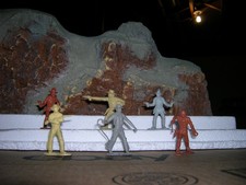 Vintage MARX 54MM COWBOYS ALL SIX FOOT POSES 1960'S PLAYSET BANDIT SHERIFF 4