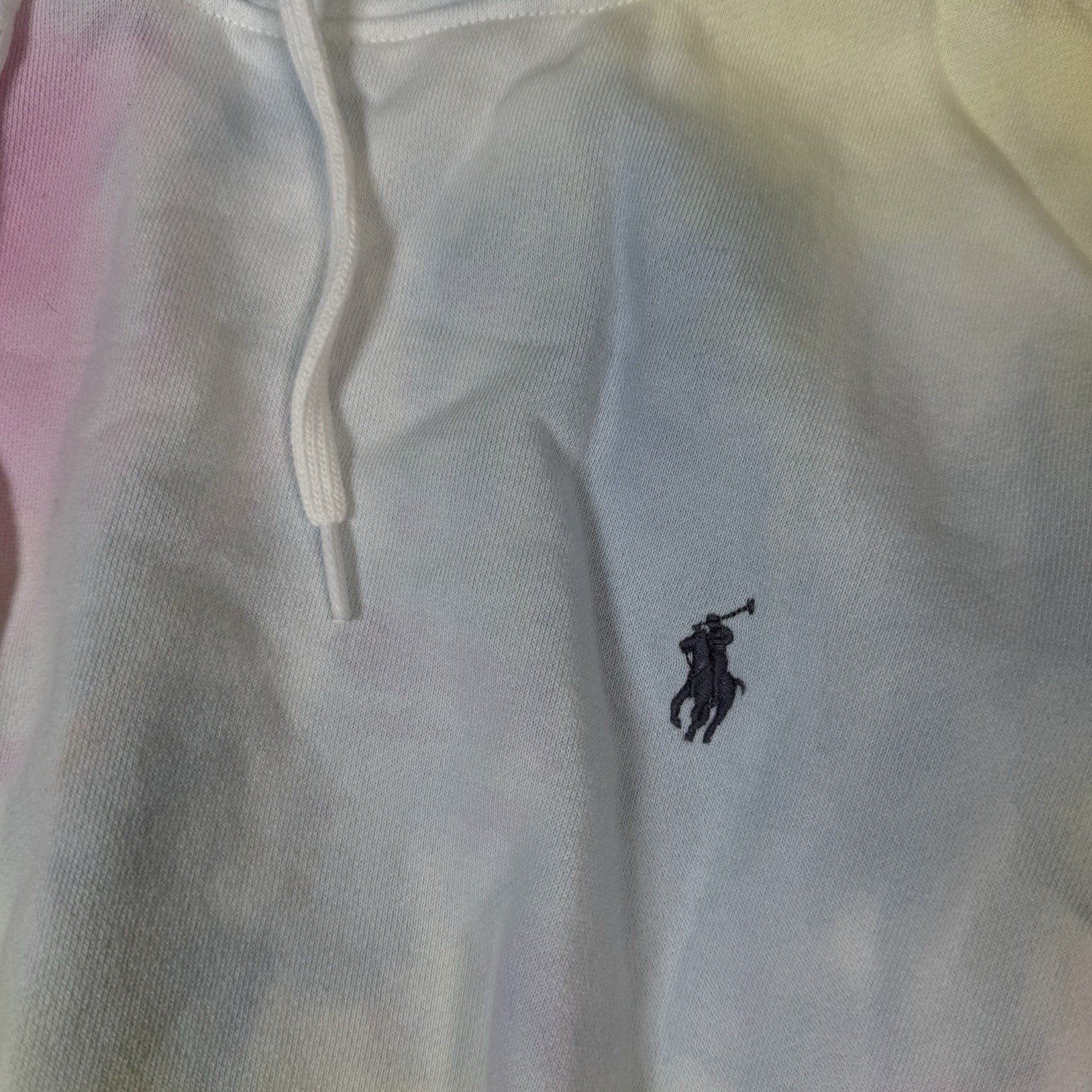 Polo Ralph Lauren Womens Hoodie Multicolor Size L Tie Dye Fleece Sweatshirt thumbnail 2