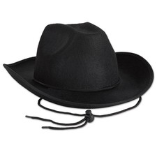 Beistle Black Felt Cowboy Hat - Western Party Supply Decoration