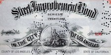 City of Los Angeles, Street Improvement Bond, 1930 (37,61 $) + Coupons