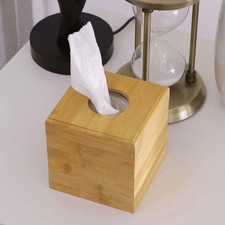  Square Wooden Tissue Box Decorative Desktop Paper Towel Box Cover Napkin Holder
