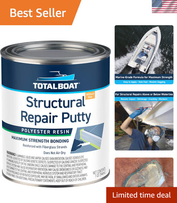 Polyester Structural Repair Putty - Marine Grade Long Strand Fiber Fiberglass...