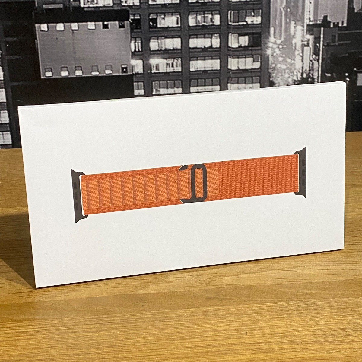 Apple Watch Strap Band 49mm Terra Cotta Alpine Loop Black Titanium Finish Small