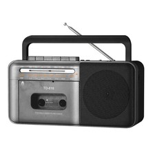Portable Bluetooth Cassette Tape Player Boombox, AM/FM Radio, USB/TF Card, 8W Sp