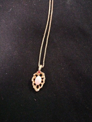 opal and ruby pendant necklace