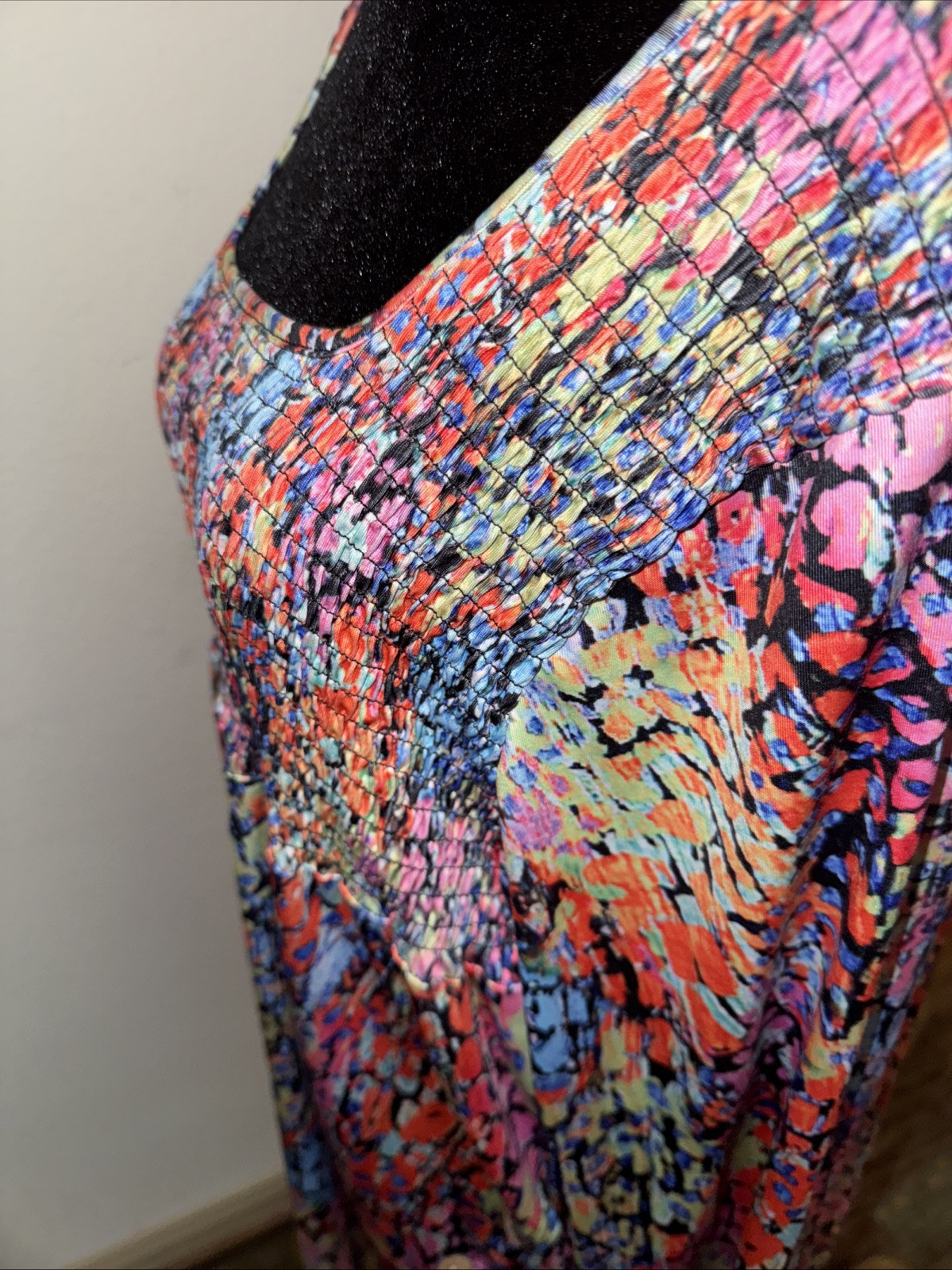 2XL Squared Neckline Multicolor Polyester Long Sl… - image 9