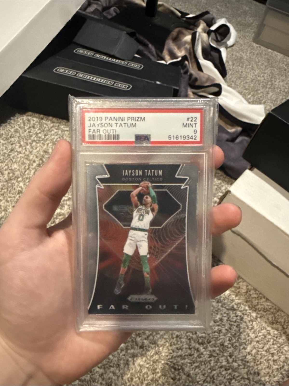 2019-20 Panini Prizm Jayson Tatum #22 Psa 9 Far Out