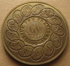 Coincraft Restrike of GW 1789-9 Bronze Gem UNC - Long Live the President GW