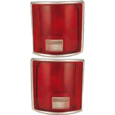 Pair of Tail Light Lens Fits GMC C1500 High Sierra Standard 1986 By GM2807901