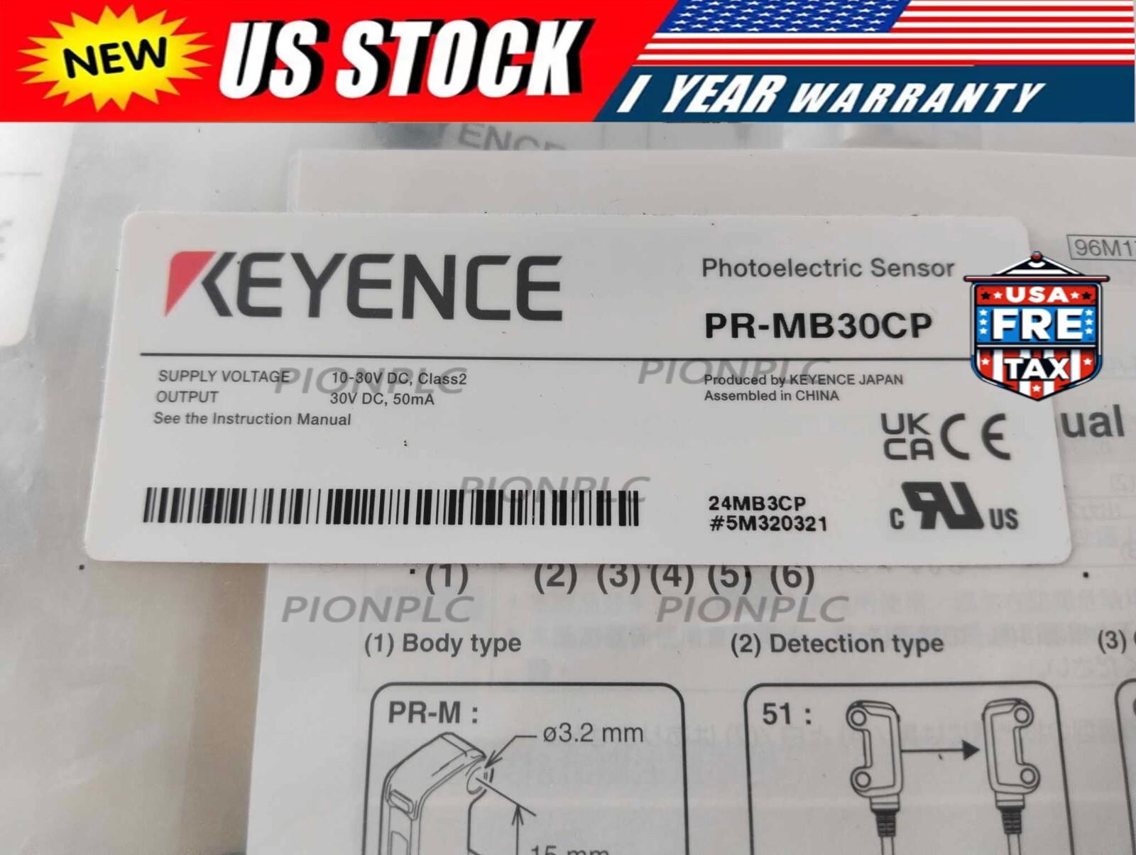 NEW KEYENCE PR-MB30CP Mini-Slim Reflective Photoelectric Sensor  US Free TAX
