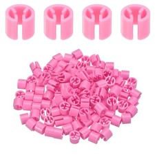 240Pcs Hanger Size Markers, Fit 3-5mm Rod Hanger Tags for Organization, Magenta