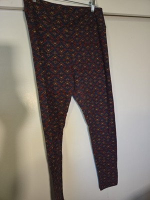 LuLaRoe Red, White & Blue Hidden Deer Leggings TC Tall and Curvy Sz 12-18