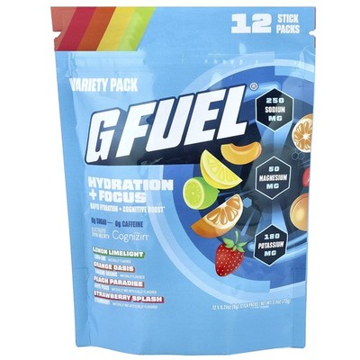 Hydration + Focus, Electrolyte Drink Mix with Cognizin , Variety Pack, 12 Stick