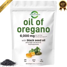 Oil of Oregano 6000mg with Black Seed Oil Immune, Digestive Respiratory Supp