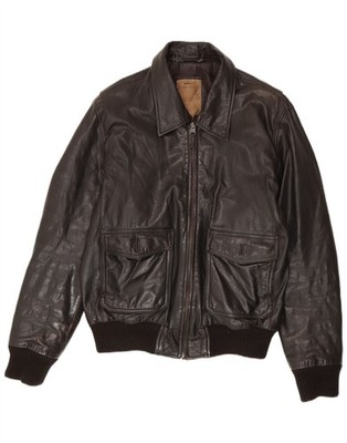 Conbipel Mens Leather Jacket IT 52 Large Black DK01