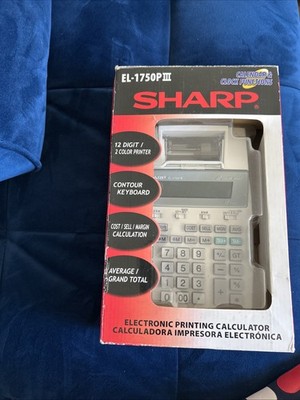Sharp EL-1750PIII Printing Calculator With Paper Roll, Classic 2 - Color Print
