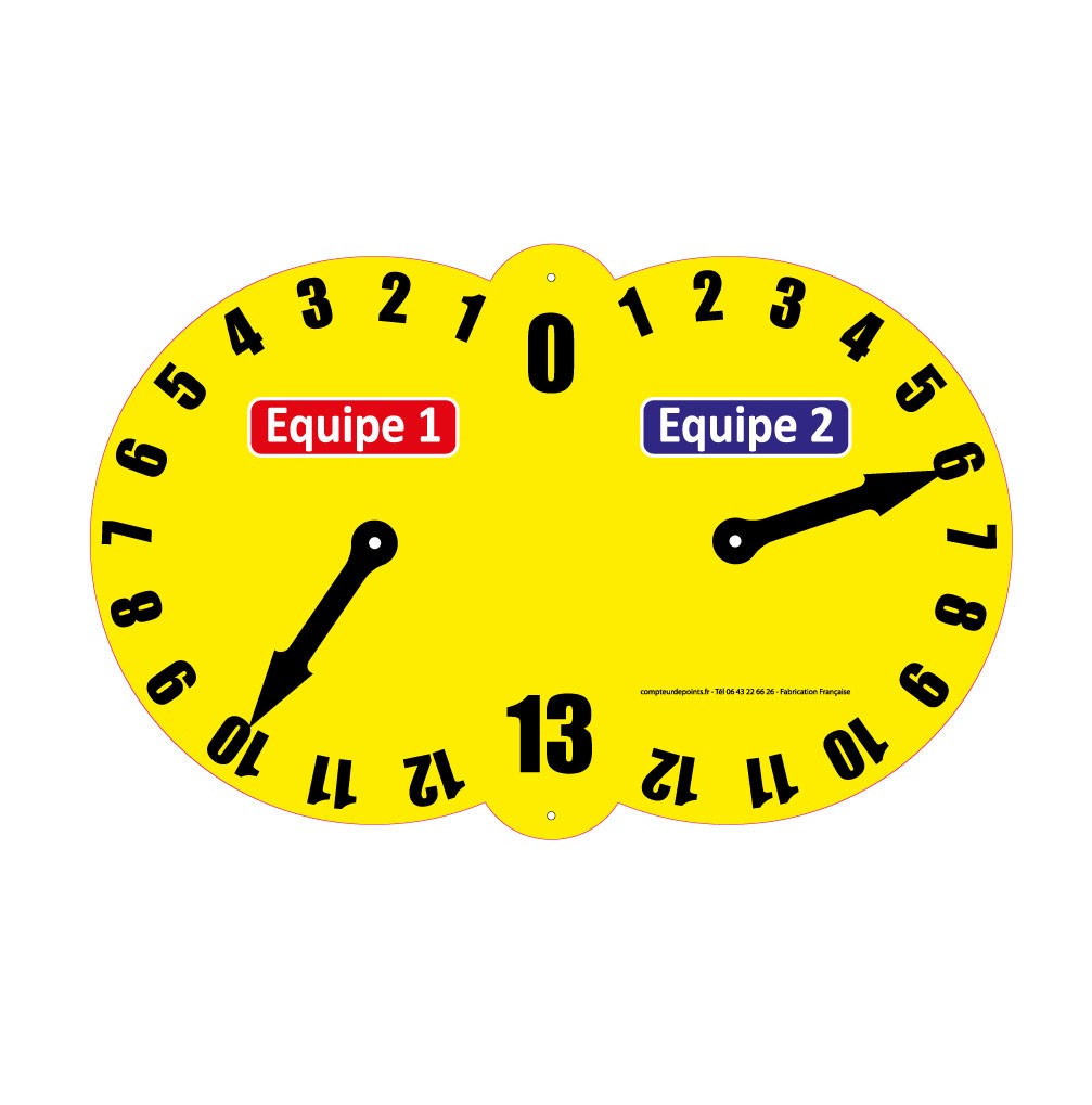 Compteur de points pour la pétanque double curseur en plastique ABS noir