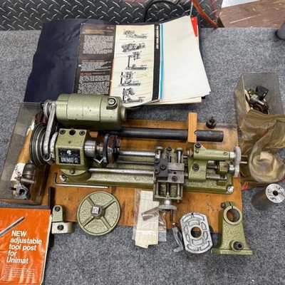 Unimat DB200 SL1000 Lathe and Mill with accessories Case Paperwork