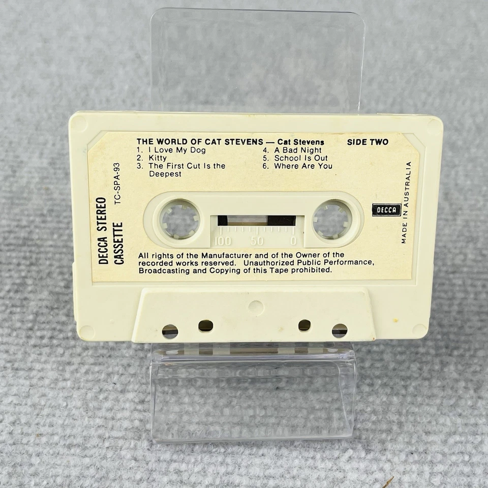 Cat Stevens – The World of Cat Stevens Cassette Tape Decca TC-SPA-93 Australia - Image 4 of 4