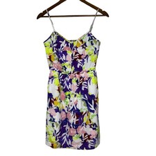 J Crew Women's Floral Print Sundress 2 Multicolor Spaghetti Strap