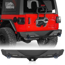 Off Road Steel Rear Bumper Whitch Led Lights For 2018-2026 Jeep Wrangler Jl Jlu Off Road Steel Rear Bumper Whitch Led Lights For 2018-2026 Jeep Wrangler Jl Jlu