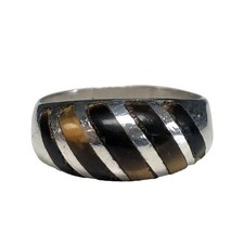Silver Tiger's Eye Ring