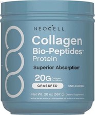 NeoCell Collagen Bio-Peptides Protein 20 Oz Unflavored Grassfed Supplement New-