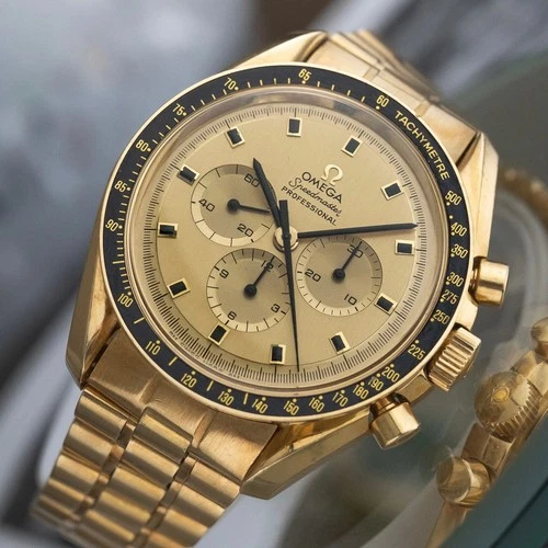1970 Omega Speedmaster 18k yellow Gold BA 145.022 - Apollo XI Moon Landing