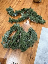 Balsam Hill Fraser Fir unlit 10 Foot Garland Christmas Garland. 2-PACK Use