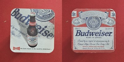 Budweiser King of Beers Brauerei Bierdeckel Bier