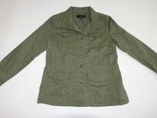 Talbots Women's Button Front Utility Jacket Petite Petite NWT Long Sleeves Green