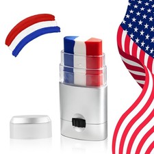 Red White and Blue Face Body Paint Stick for Sports Activities, 4th of July ...