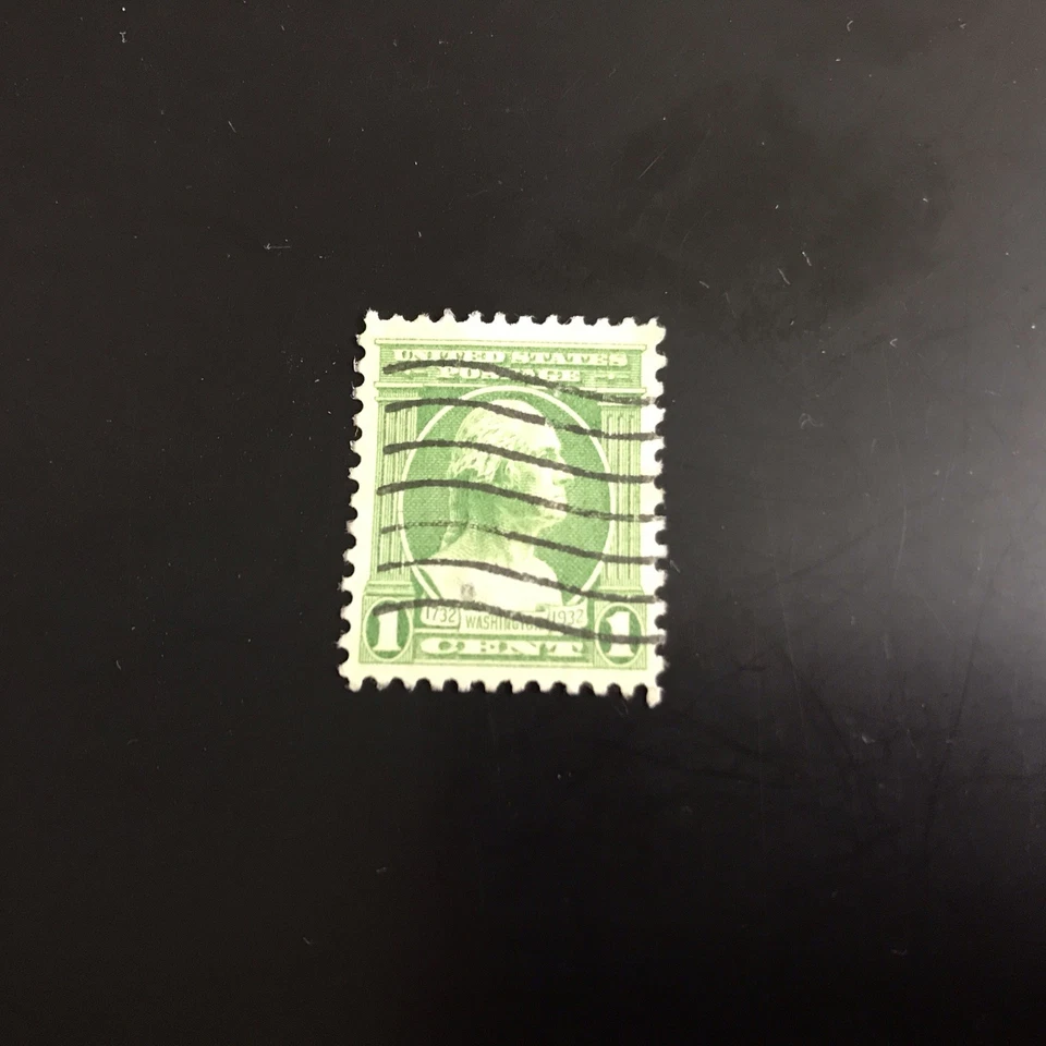 George Washington green 1 cent Stamp 1732-1932 East Facing Rare - Image 2 of 4
