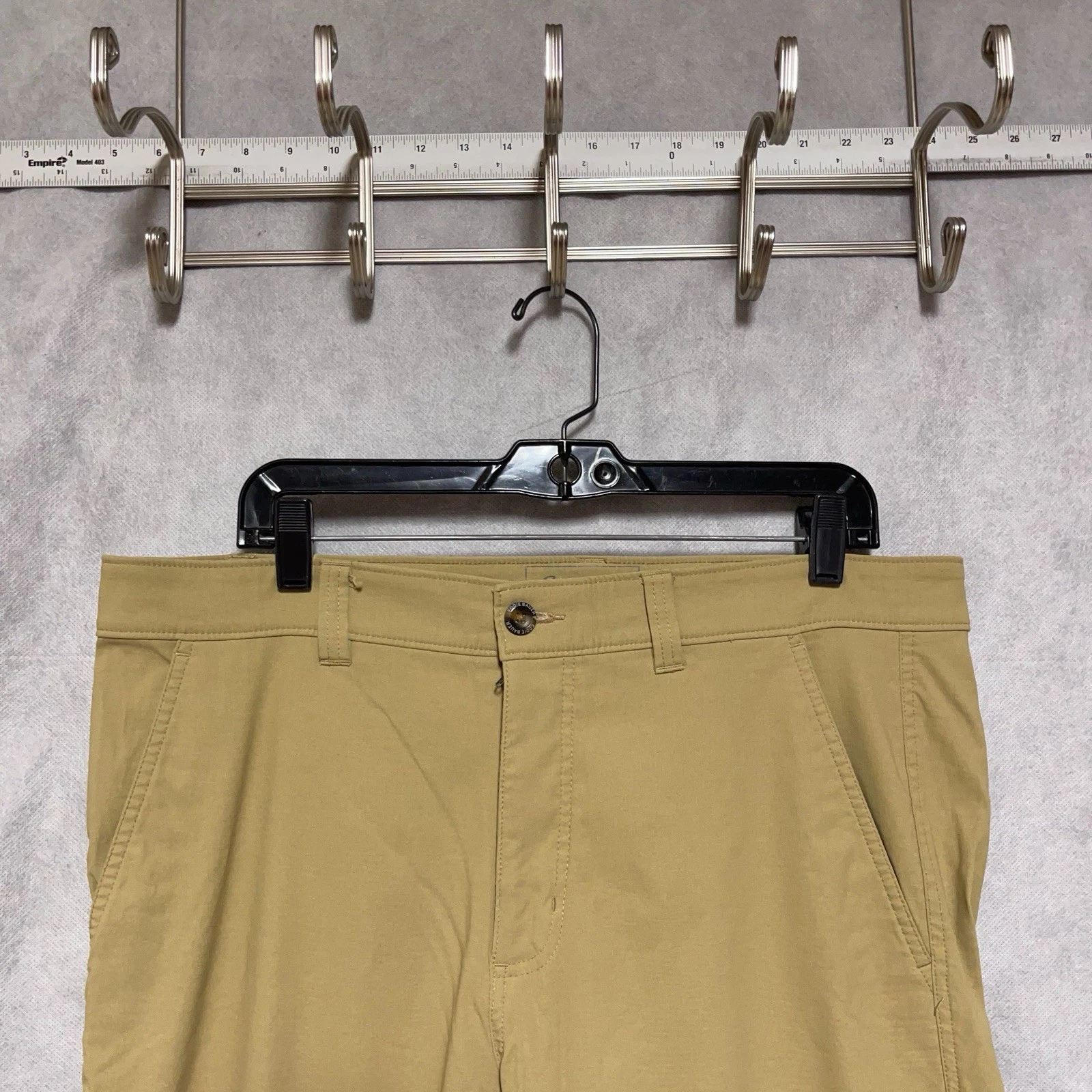 Eddie Bauer Pants Men 35x30 Brown Travex Horizon Guide Golf Performance Nylon