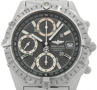 BREITLING Chronomat Longitude A20348 Automatik Uhr 39mm Gray Dial Chronograph