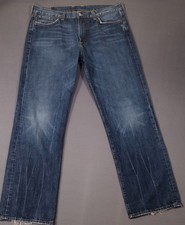 Vtg Lucky Brand Jeans Mens 36 (Fits 37x32) Medium Stone Wash USA Made Distressed