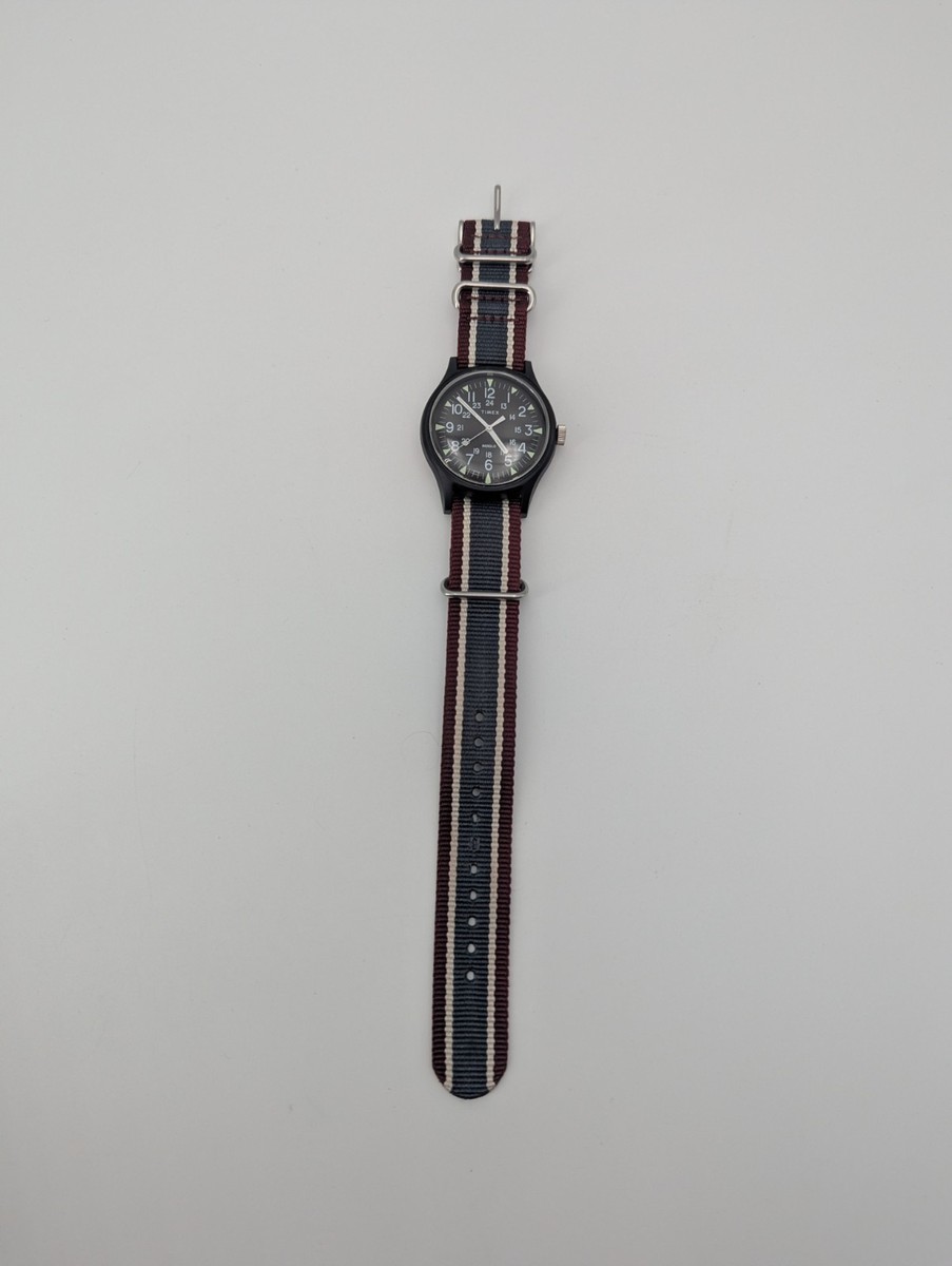 Timex X J Crew MK1 Black Watch Indiglo Numbers NATO Strap