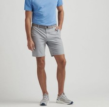 Peter Millar Crown Sport Men  s Performance Shorts Gray Size 40