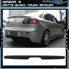 Fits 04-09 Mazda 3 Sedan Oe Factory Style Matte Black Rear Trunk Spoiler Wing