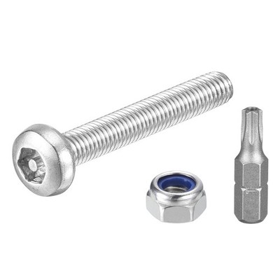 M4x30mm Pan Head Torx Security Screw - 150Pack - Stainless Steel - Silver