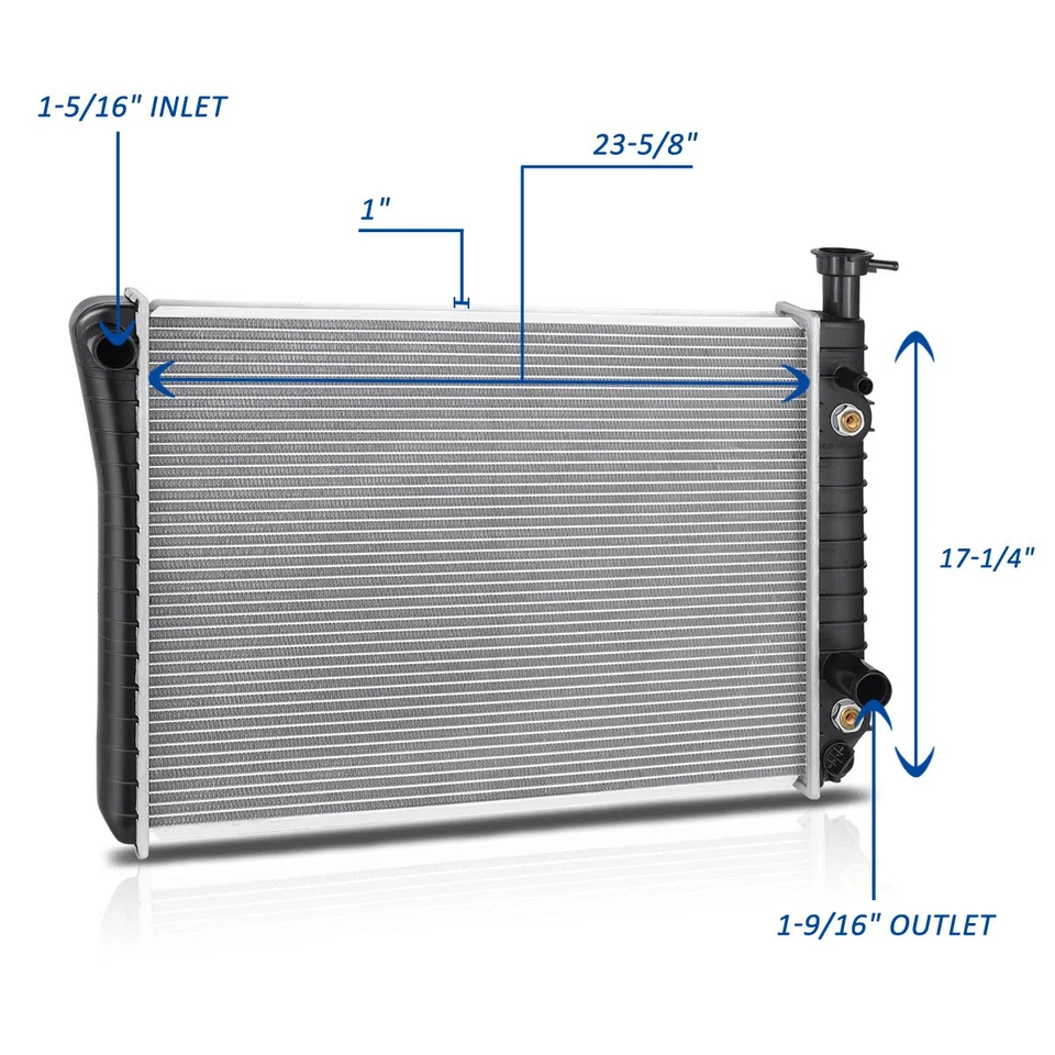 Радиатор охлаждения алюминиевый DPI-924 для 85–94 Chevy Astro/GMC Safari 2,5 л 4,3 л - Изображение 2 из 4