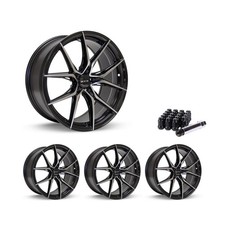 5x114.3 Set Of 4 17 Rims Black Alloy Wheel Fits 2002-08 2002-08 Acura Tl Oe58